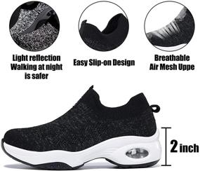 img 3 attached to Nuofado Reflective Breathable Sneakers Hypersoft Women's Shoes via Athletic