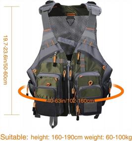 img 3 attached to PELLOR Fly Fishing Vest With Multi-Pockets Fishing Gear Outdoor Breathable Mesh Fishing Vest Backpack For Camping Hunting