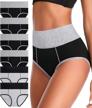 high waisted cotton panties for women - soft, stretchy and breathable full coverage briefs in plus sizes logo