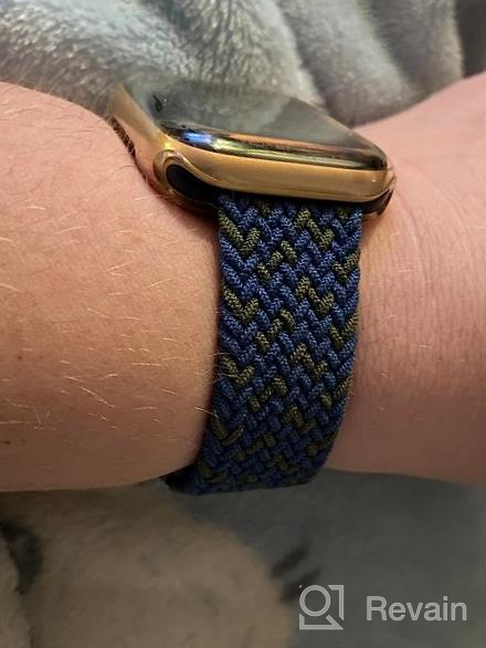 img 1 attached to 44Mm-49Mm Bandiction Stretchy Braided Solo Loop Bands Compatible With Apple Watch - Women & Men, Elastic Strap For All IWatch Series 8/7/6/5/4/3/2/1 review by Alex Foley