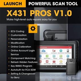 img 3 attached to 🚀 LAUNCH X431 PROS V1.0 2022: Bi-Directional Scan Tool Like X431 V+/ V PRO, ECU Coding, OE-Level Full System Diagnostic Scanner with 31+ Reset, AutoAuth for FCA SGW, 2 Years of Free Updates