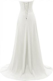 img 3 attached to JAEDEN Wedding Dress Beach Bridal Dress Chiffon Wedding Gown Strapless Bride Dress Sweetheart Wedding Dresses