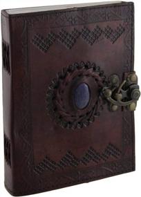 img 3 attached to Blue Stone Embossed Leather Journal: 120 Pages Of Unlined Luxury With Clasp - Brown Edition