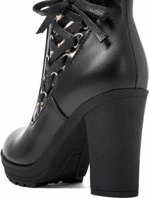 img 2 attached to Step Up Your Style Game With Globalwin'S Chunky Platform Ankle Boots For Women