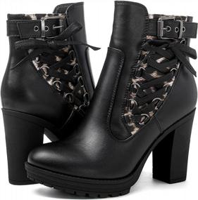 img 3 attached to Step Up Your Style Game With Globalwin'S Chunky Platform Ankle Boots For Women