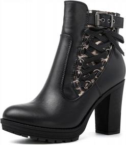 img 4 attached to Step Up Your Style Game With Globalwin'S Chunky Platform Ankle Boots For Women