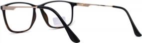 img 1 attached to Narrow Rectangular Progressive Reading Glasses With Spring Hinge For Men