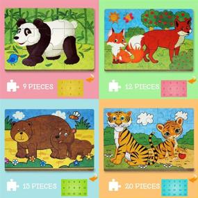 img 2 attached to 4-Pack Animal Puzzles For Toddlers Ages 2-4 | BEESTECH Elementary Jigsaw Learning Games For Kids!