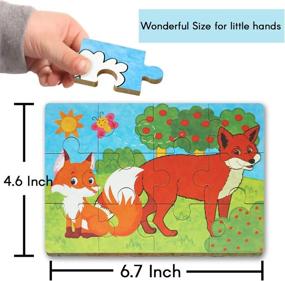 img 3 attached to 4-Pack Animal Puzzles For Toddlers Ages 2-4 | BEESTECH Elementary Jigsaw Learning Games For Kids!