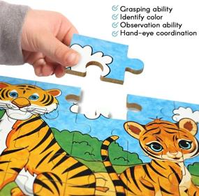 img 1 attached to 4 набора пазлов с животными для малышей 2-4 лет | BEESTECH Элементарные обучающие игры-головоломки для детей!