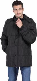 img 3 attached to Men'S White Duck Down Hooded Parka Jacket By Fashciaga