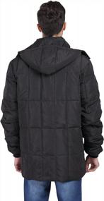 img 1 attached to Men'S White Duck Down Hooded Parka Jacket By Fashciaga