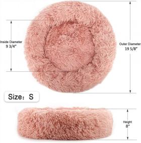 img 1 attached to Calming Dog Bed Donut For Small And Medium Pets - Anti-Anxiety Fluffy Bed By NOYAL