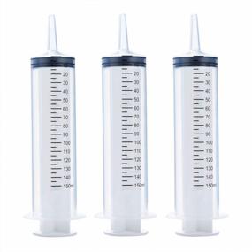 img 4 attached to 3 Pcs 150Ml Large Syringes, Sterile And Individual Sealed, Easy To Use And Clean, Plastic Garden Syringe For Liquid, Lip Gloss, Paint, Epoxy Resin, Oil, Watering Plants, Refilling…