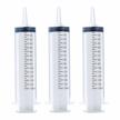 3 pcs 150ml large syringes, sterile and individual sealed, easy to use and clean, plastic garden syringe for liquid, lip gloss, paint, epoxy resin, oil, watering plants, refilling… logo