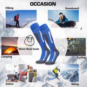 img 2 attached to High Performing Merino Wool Ski Socks For Warmth And Comfort During Winter Sports For Men, Women, And Kids