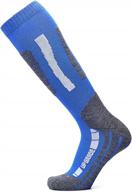 high performing merino wool ski socks for warmth and comfort during winter sports for men, women, and kids logo