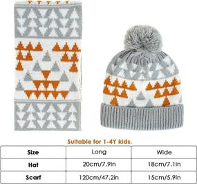 img 3 attached to IFCOW Children Winter Knitted Warmer Girls' Accessories for Cold Weather