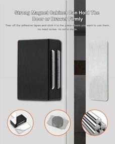 img 3 attached to 8 Pack Jiayi Magnetic Door Catch: Strong Cabinet Magnet Latch For Cupboard, Closet & Drawer Closing - Black