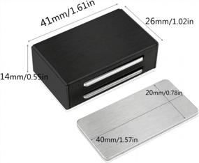 img 2 attached to 8 Pack Jiayi Magnetic Door Catch: Strong Cabinet Magnet Latch For Cupboard, Closet & Drawer Closing - Black