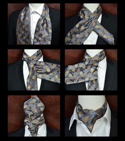 img 1 attached to Make A Statement With Elfeves Men'S Handmade 100% Silk Paisley Floral Cravat Ties - Perfect For Formal Occasions!