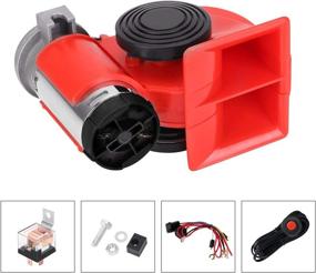 img 1 attached to 12V Car Air Horn Compact With Compressor Automotive Relay Mini Nautilus Super Loud Snail Horn Kit For Truck Car Motorcycle(12V