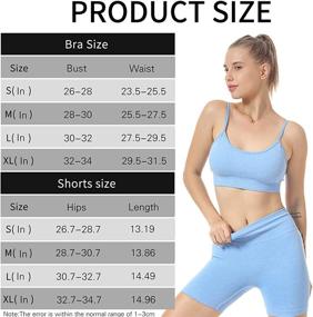 img 1 attached to JNINTH Women'S Seamless Yoga Set: Stylish 2-Piece Workout Outfit With Sport Bra And High Waist Shorts/Leggings