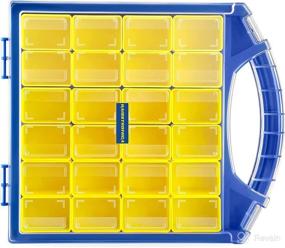 img 4 attached to 🧰 Haisstronica Small Parts Organizer (HS-T1A) with 24 Removable Bins - Portable Organizer for Game Token, Tools, Wire Connectors, and Screws - 12" x 10.5" x 2.2" Size