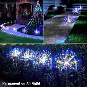 img 2 attached to 2-Pack DenicMic Solar Firework Lights For Outdoor Decor - 200 LED Multi-Colored Starburst Solar Lights With 8 Lighting Modes, Waterproof Garden, Patio, Path, Christmas Decorations