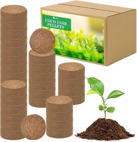 img 4 attached to 100 Pack Of 30Mm Organic Compressed Coco Coir Potting Soil Pellets For Planting Bonsai, Herbs, Flowers, And Vegetables - Seed Starters Made From Coco Fiber