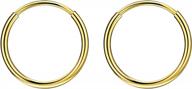 стильные и прочные бесконечные серьги-кольца из хирургической стали 316l для женщин в серебре, золоте, розовом золоте и черном цвете - доступны в нескольких размерах! логотип