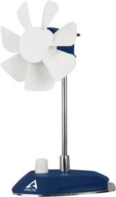 img 4 attached to 🌀 ARCTIC Breeze - USB Desktop Fan: Flexible Neck, Adjustable Speed, Silent & Portable - Deep Blue