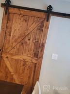 img 1 attached to SmartStandard 28In X 84In Sliding Barn Wood Door Pre-Drilled Ready To Assemble DIY Unfinished Solid Spruce Wood Panelled Slab Interior Single K-Frame (Fit 4FT-5FT Rail) review by Chris Pollreisz