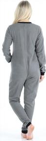 img 3 attached to Women'S Fleece Non-Footed Solid Color Onesie Pajamas Jumpsuit By Sleepyheads