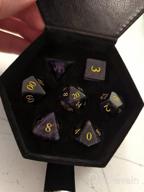 img 1 attached to 7PCS Amethyst Gemstone Crystal DND Dice Set For Dungeons And Dragons, MTG Table Games - Handmade Stone D&D Dice By UDIXI review by Josh Cox