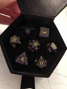 img 7 attached to 7PCS Amethyst Gemstone Crystal DND Dice Set For Dungeons And Dragons, MTG Table Games - Handmade Stone D&D Dice By UDIXI