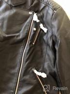 img 1 attached to Fahsyee Women'S Plus Size Leather Moto Biker Jacket - Lightweight Vegan Pleather Fashion review by Jeff Dawson