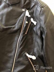 img 8 attached to Fahsyee Women'S Plus Size Leather Moto Biker Jacket - Lightweight Vegan Pleather Fashion