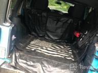 img 1 attached to EnRand Waterproof Dog Seat Cover With Storage, Non-Slip Trunk Liner Mat For Jeep Wrangler, Multi-Purpose Hammock Style - USA Flag Design review by Bishnu Bush