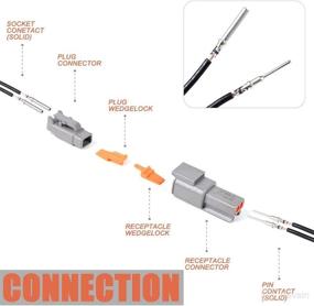 img 1 attached to 🔌 JRready ST6293 Deutsch Connector Kit: DTM Connector Set with Multiple Pin Sizes and Crimp Wire Gauge 16-22AWG – Reliable Automotive Electrical Connectors with Solid Contacts, 7.5A Capacity