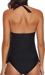 img 1 attached to AnnJo Swimsuit Backless Flyaway Tankini Women's Clothing at Swimsuits & Cover Ups