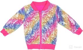 img 4 attached to Cilucu Kids Jackets: Sparkling Sequin Zipper Coats for Girls and Boys - Perfect Toddler Birthday & Christmas Clothes