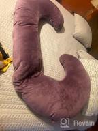 img 1 attached to Pink C-Shaped Maternity Body Pillow With Velvet Cover - INSEN Full Body Pregnancy Pillow For Sleeping review by Noe Spooner