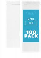 100-pack clear resealable zip bags, 2 "x8", 2 mil толщиной для транспортировки и упаковки благовоний, ожерелий и ювелирных изделий - прочные и надежные пакеты с замком на молнии сверху логотип