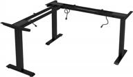 topsky 3-motor electric adjustable standing and sitting computer desk with 3 legs for home and office 270lb weight capacity (black frame only) logo