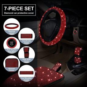 img 3 attached to Bling Car Accessories For Women Interior Accessories -- Steering Wheels & Accessories