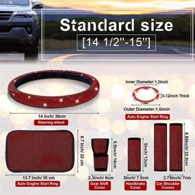 img 2 attached to Bling Car Accessories For Women Interior Accessories -- Steering Wheels & Accessories