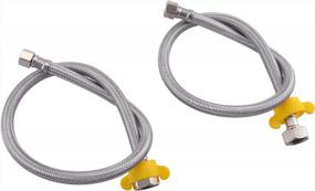 img 1 attached to Klabb F12 24In Braided Stainless Steel Kitchen Sink Water Supply Line Connector (2 Pack)