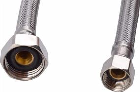 img 2 attached to Klabb F12 24In Braided Stainless Steel Kitchen Sink Water Supply Line Connector (2 Pack)