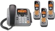 📞 uniden dect1588-3 dect 6.0 corded/cordless answering system: dual keypad, cordless handset & charger logo